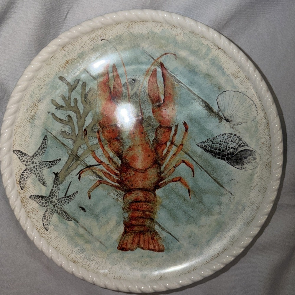Certified International Susan Winget Shore Thing Coastal Lobster 9" Plate